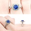 Ring .45ctw Diamonds 1.37ct Sapphire 950pt Sz7 123040055