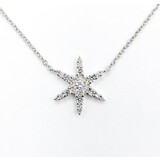  Necklace Star .24ctw Diamonds 14kw 16-18" 123110131