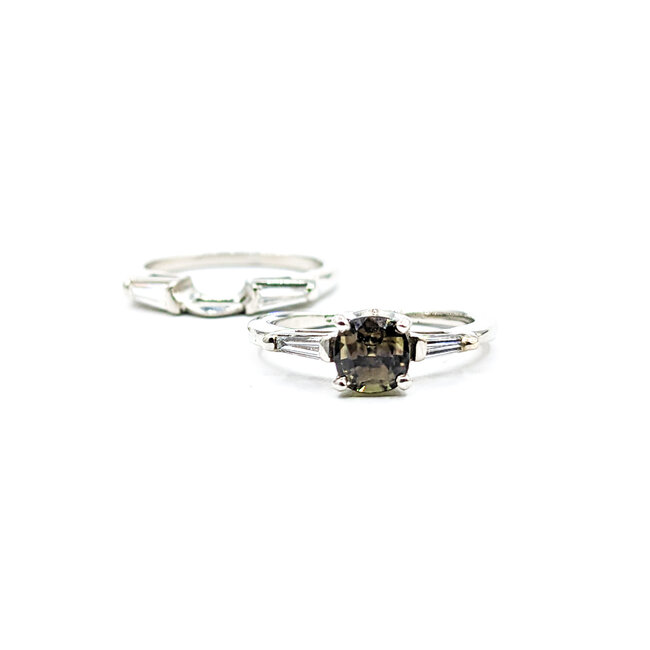 Ring .33ctw Diamonds .83ct Alexandrite 950pt Sz6.5 123110030