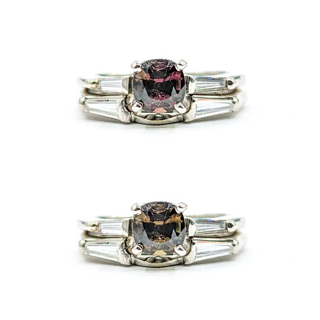 Ring .33ctw Diamonds .83ct Alexandrite 950pt Sz6.5 123110030