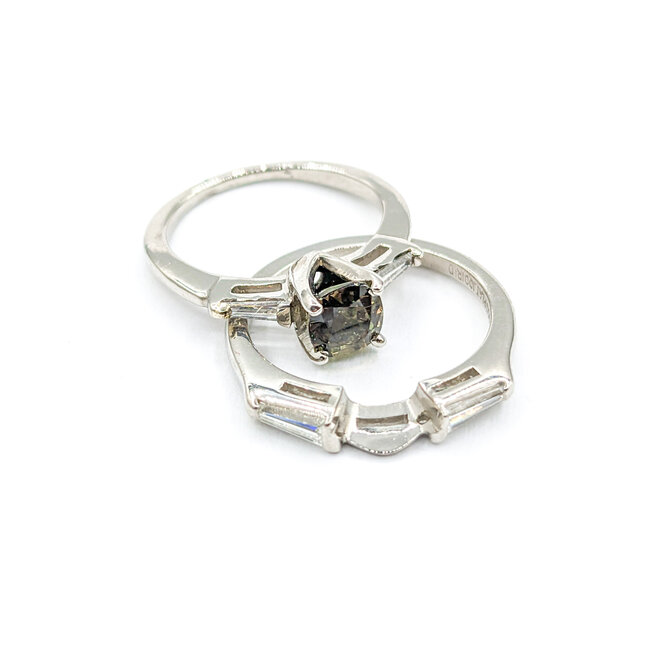 Ring .33ctw Diamonds .83ct Alexandrite 950pt Sz6.5 123110030