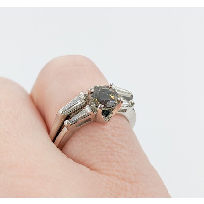 Ring .33ctw Diamonds .83ct Alexandrite 950pt Sz6.5 123110030