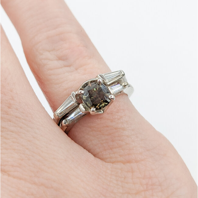 Ring .33ctw Diamonds .83ct Alexandrite 950pt Sz6.5 123110030