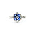 Ring .50ctw Round Diamonds 1.0ctw Sapphires 18kw Sz7.5 223110029