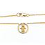 Necklace Hamsa .20ctw Diamonds .02ct Ruby 14ky 15.5-17.5" 123110142