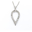 Necklace Tear Drop .46ctw Diamonds 14kw 18" 123110173