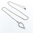 Necklace Tear Drop .46ctw Diamonds 14kw 18" 123110173