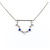 Necklace Bar .10ctw Diamonds .09ctw Sapphire 14kw 16-18" 123110153