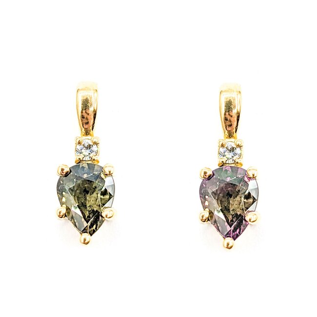 Pendant Drop .03ct Diamond .95ct Alexandrite 18ky .6x.25" 123110120