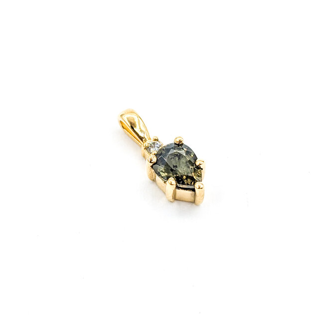 Pendant Drop .03ct Diamond .95ct Alexandrite GIA: 1246085158 18ky .6x.25" 123110120