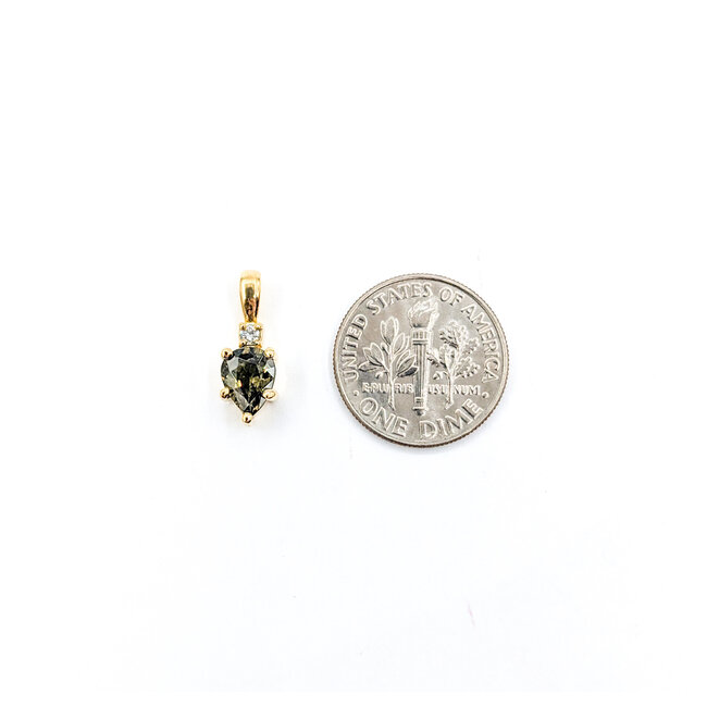 Pendant Drop .03ct Diamond .95ct Alexandrite GIA: 1246085158 18ky .6x.25" 123110120