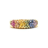  Ring 1.00ctw Multicolor Topaz 18ky Sz10 123110106