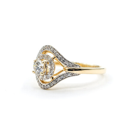 Ring .50ctw Diamonds 10ky Sz7 123110100