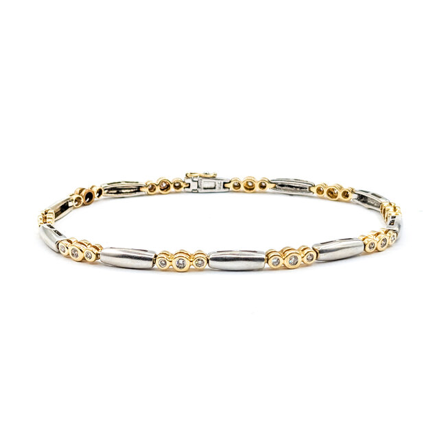 Bracelet .50ctw Round Diamonds 14ktt 8" 223110109