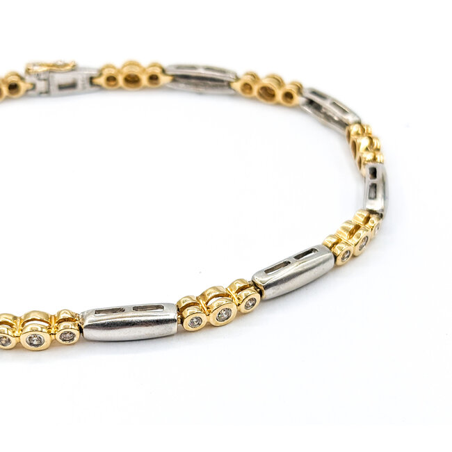 Bracelet .50ctw Round Diamonds 14ktt 8" 223110109