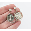 Earrings Dangle Discs 14kw 32x22mm 223110107