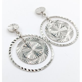 Earrings Dangle Discs 14kw 32x22mm 223110107