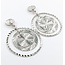 Earrings Dangle Discs 14kw 32x22mm 223110107