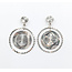Earrings Dangle Discs 14kw 32x22mm 223110107