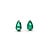 Earrings 1.50ctw Emerald 14kw 8.2x5.1 123110067