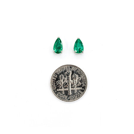 Earrings 1.50ctw Emerald 14kw 8.2x5.1 123110067