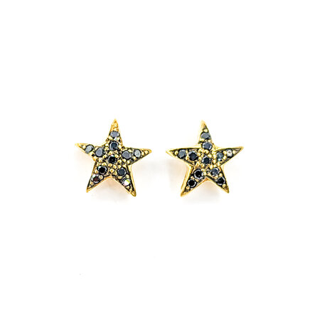 Earrings Star .15ctw Round Diamonds 18ky 9.5mm 223120080