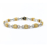  Bracelet 3.00ctw Cushion/Round Diamonds 18ktt 7.5" 223120106