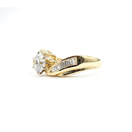 Ring 1.00ct Round Diamond .40ctw Diamonds 14ky Sz7 223120105
