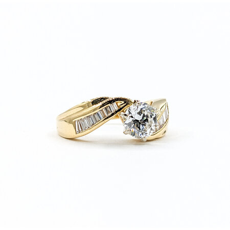 Ring 1.00ct Round Diamond .40ctw Diamonds 14ky Sz7 223120105