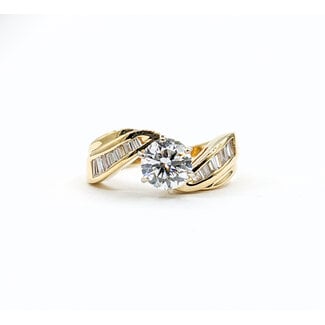 Ring 1.00ct Round Diamond .40ctw Diamonds 14ky Sz7 223120105