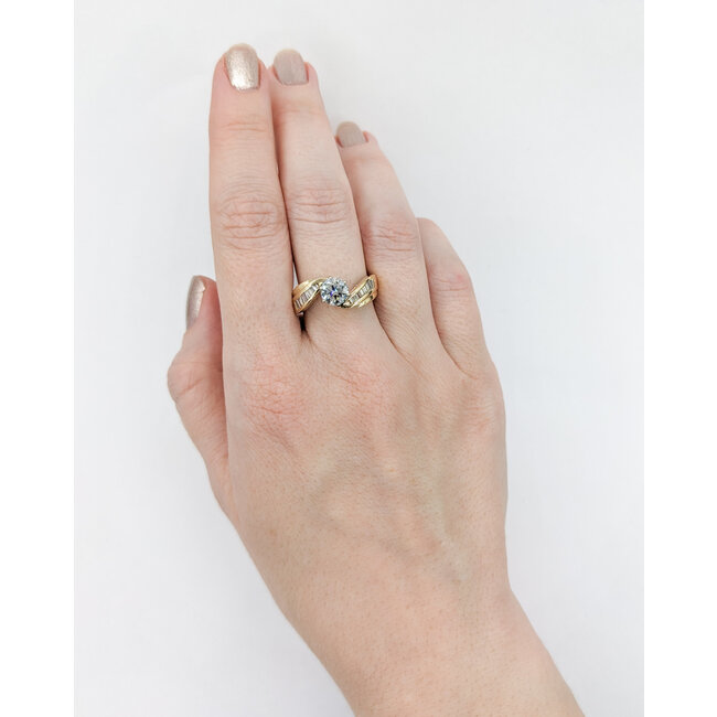 Ring 1.00ct Round Diamond .40ctw Diamonds 14ky Sz7 223120105