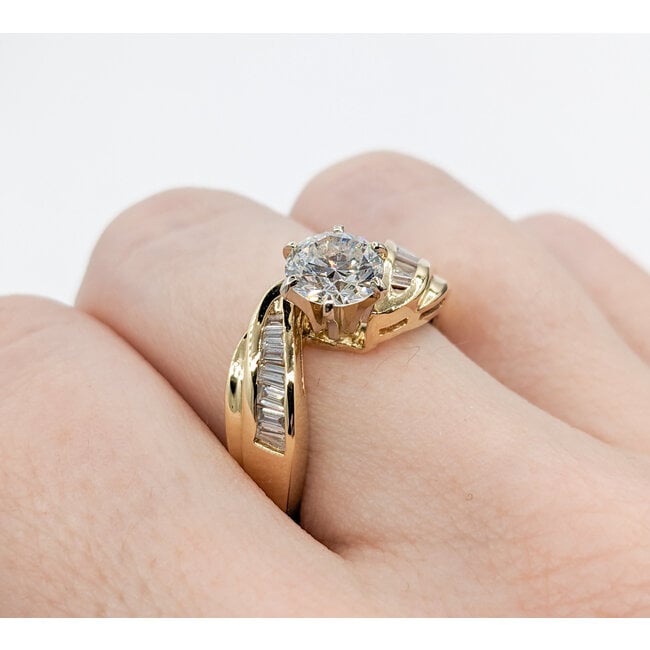 Ring 1.00ct Round Diamond .40ctw Diamonds 14ky Sz7 223120105