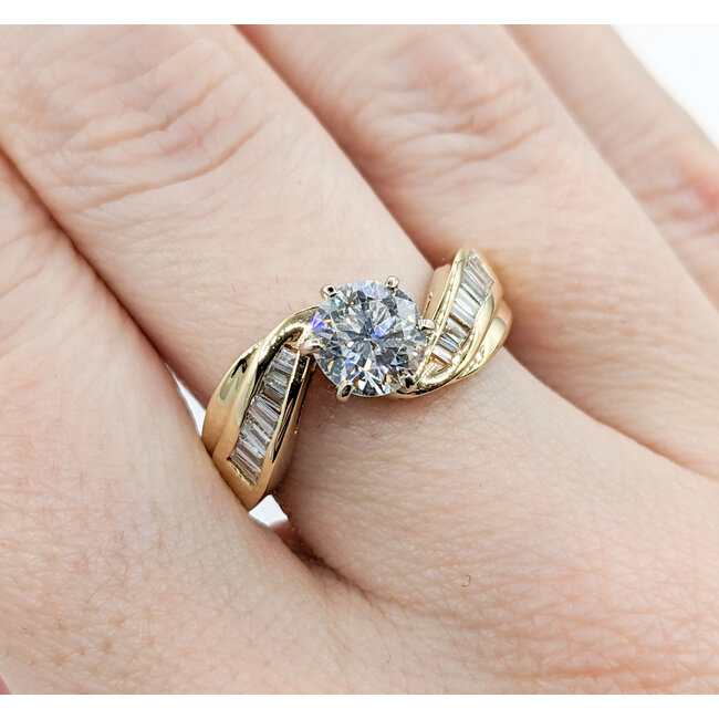 Ring 1.00ct Round Diamond .40ctw Diamonds 14ky Sz7 223120105