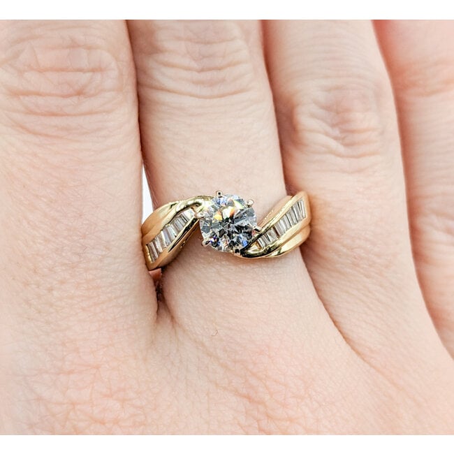 Ring 1.00ct Round Diamond .40ctw Diamonds 14ky Sz7 223120105