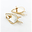 Earrings MOP/Pearl 14ky 42x21mm 223120113
