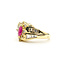 Ring .50ctw Round/Baguette Diamonds .30ct Ruby 14ky Sz7.25 223120116