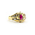 Ring .50ctw Round/Baguette Diamonds .30ct Ruby 14ky Sz7.25 223120116