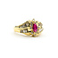 Ring .50ctw Round/Baguette Diamonds .30ct Ruby 14ky Sz7.25 223120116