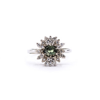 Ring .17ctw Diamonds .42ct Alexandrite 18kw Sz6.5 123110011