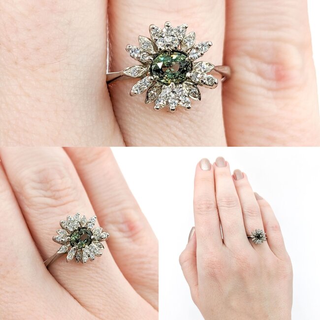 Ring .17ctw Diamonds .42ct Alexandrite 18kw Sz6.5 123110011