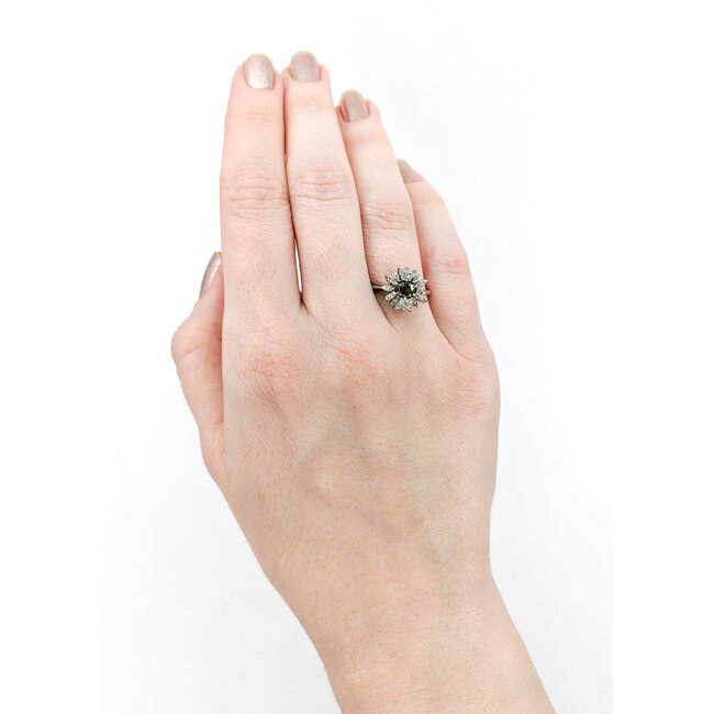 Ring .17ctw Diamonds .42ct Alexandrite 18kw Sz6.5 123110011