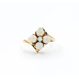  Ring Vintage (4)4.mm (1)2mm Opals 10ky Sz5 223120133