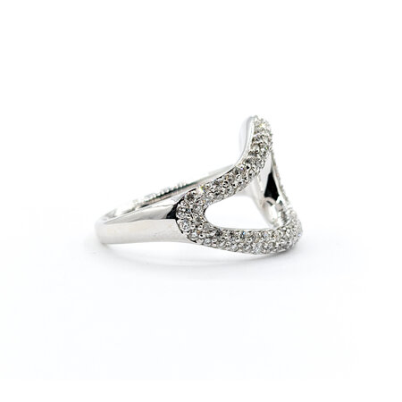 Ring .50ctw Pave Diamonds 14kw Sz6.5 223110102