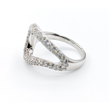 Ring .50ctw Pave Diamonds 14kw Sz6.5 223110102
