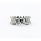  Ring 3.0ctw Round/Baguette Diamonds 18kw Sz7 223110099