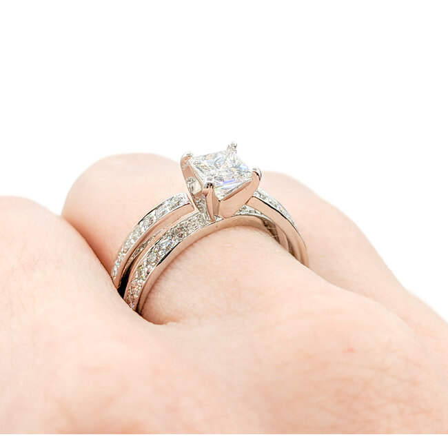Ring GIA .72ct Princess Diamond .38ctw Diamonds 14kw Sz7 223120130