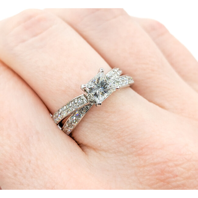 Ring GIA .72ct Princess Diamond .38ctw Diamonds 14kw Sz7 223120130