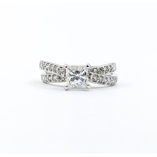 Ring GIA .72ct Princess Diamond .38ctw Diamonds 14kw Sz7 223120130