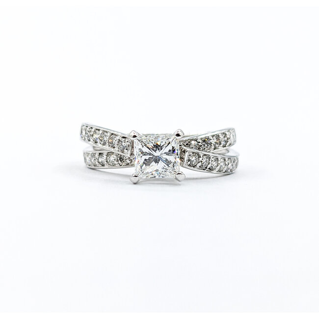 Ring GIA .72ct Princess Diamond .38ctw Diamonds 14kw Sz7 223120130