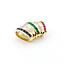Pendant .02ctw Single Cut Diamonds .30ctw/Each Sapphire/Ruby/Emerald 14ky 20.5x15mm 223120125